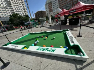 Billar fútbol como juego social en fanzones