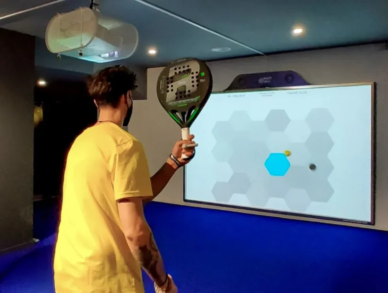 Uno de los modos interactivos del simulador de pádel