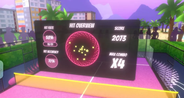 Pantalla interactiva con el registro de los logros