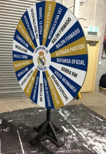 Ruleta del Real Madrid. Ideal para eventos de marca